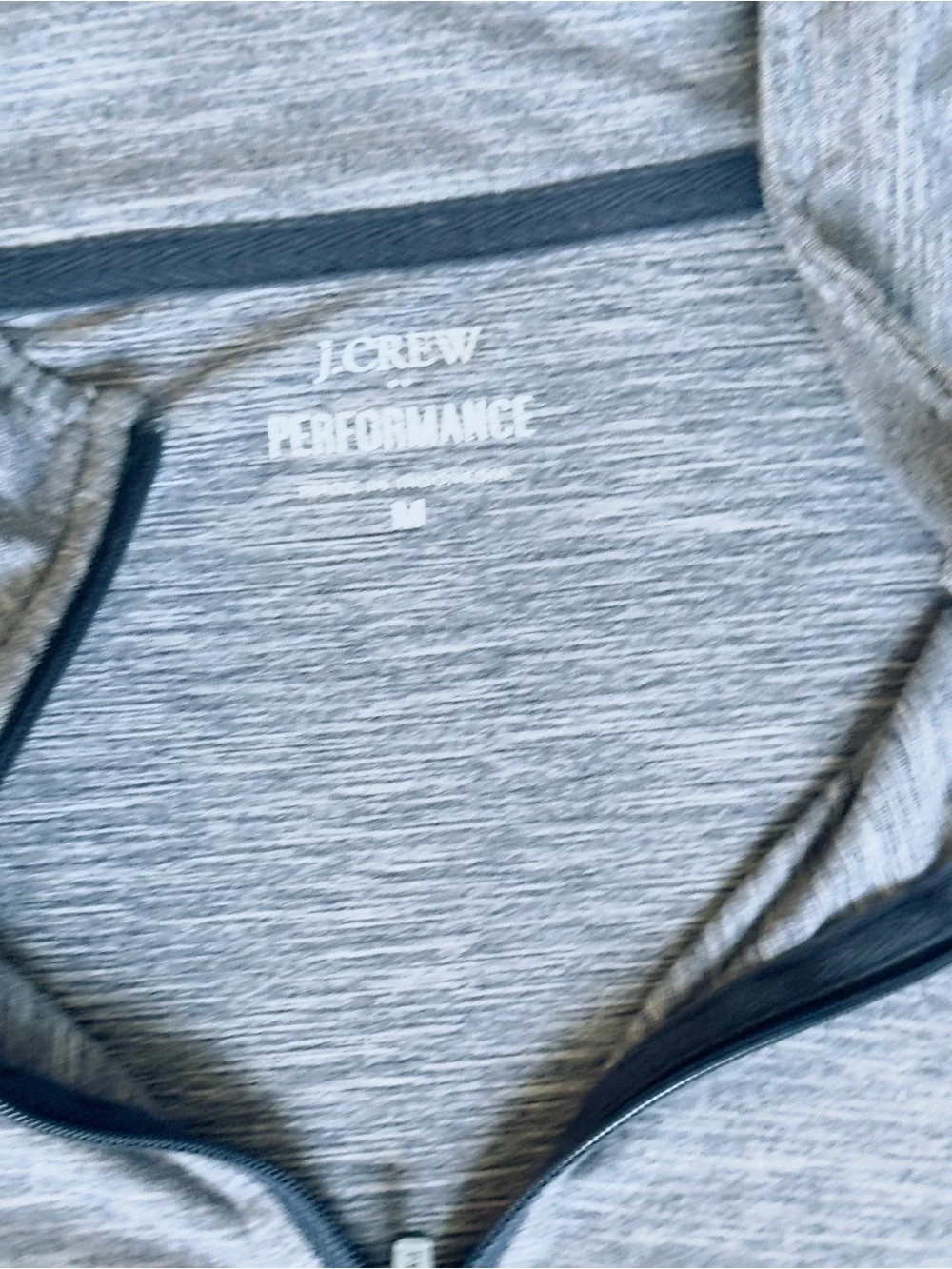 J.Crew Performance Quarter Zip Pullover Medium Gray Athletic Golf